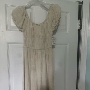 Neutral midi dress